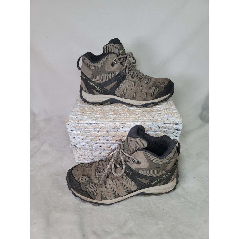 Merrell Womens Accentor 3 Mid Waterproof Hiking Boots Taupe Gorpcore Size 10
